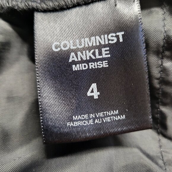 Express Womens Pants Columnist Ankle Size 4 Knit Mid Rise Herringbone Print NWT - Picture 5 of 16